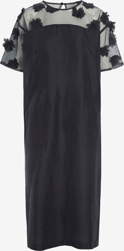 Kjole i lin Dress - Svart