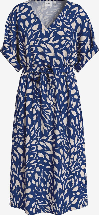 Kjole viLaya Bea V-neck 2/4 Mid Calf Dress - Blå