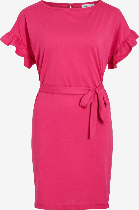 Kjole viSummera Boat Neck S/S Dress - Rosa