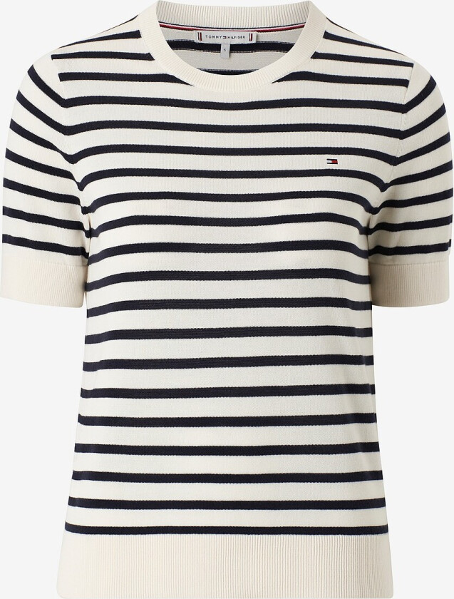 Genser CO Jersey Stitch C-nk SS Sweater - Hvit