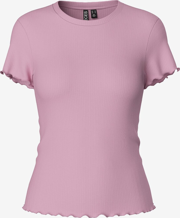 Topp pcNicca SS O-neck Top - Rosa