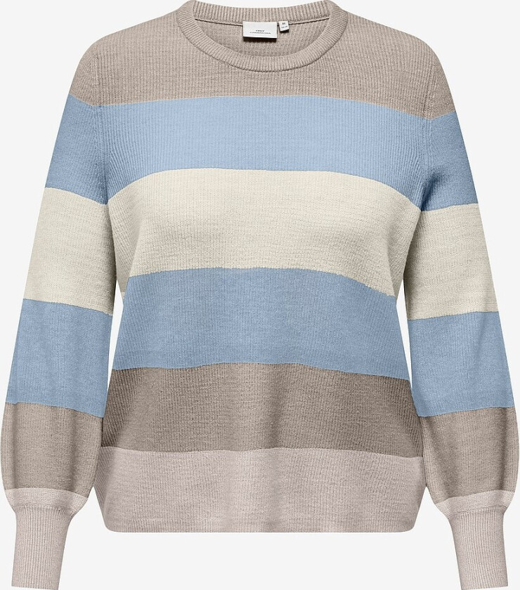 Genser carNew Daria L/S Stripe Pullover Knt - Grå
