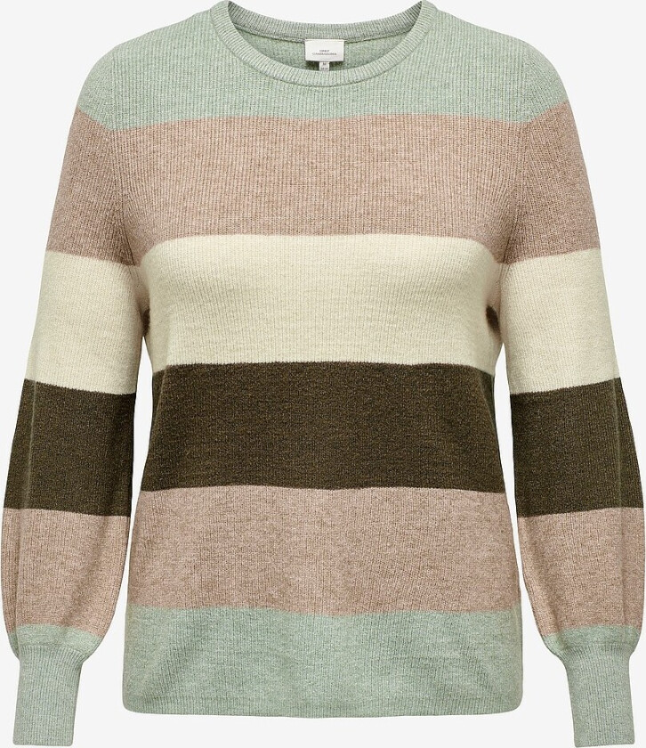 Genser carNew Daria L/S Stripe Pullover Knt - Grønn
