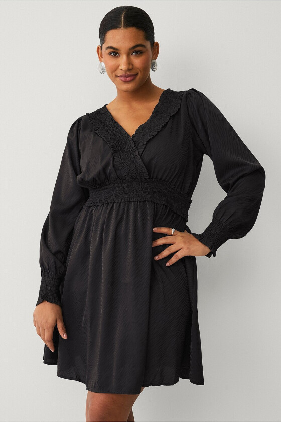 Kjole mKimmi L/S Abk Dress - Svart