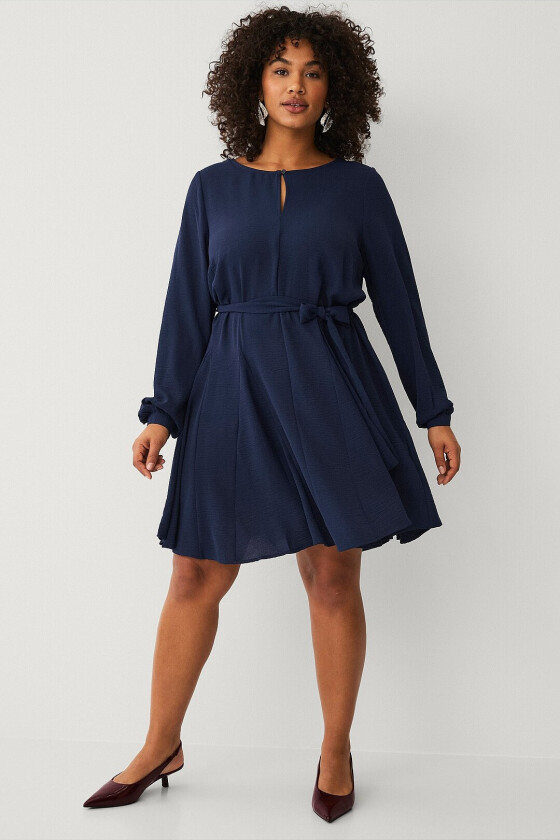 Kjole vFikka L/S Abk Dress - Blå