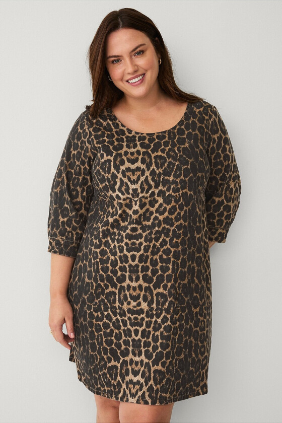 Denimkjole jLeona 3/4 Abk Dress - Brun