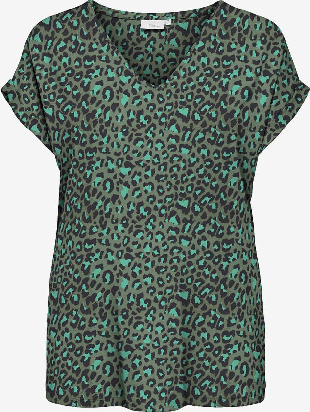 Topp carPalaica S/S V-neck Top Aop Jrs - Grønn