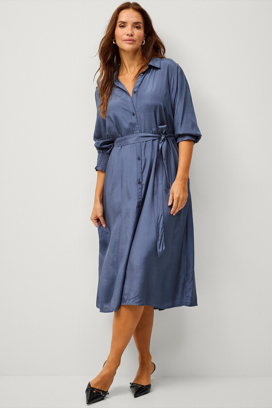 Skjortekjole kcEmina Oline Dress - Blå