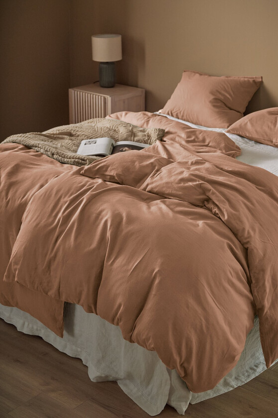 Sengesett Candela Peached i musselin 2 eller 3 deler - Rosa