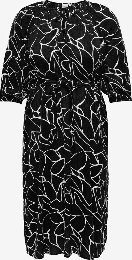 Kjole carElicia 3/4 V-neck Calf Dress - Svart