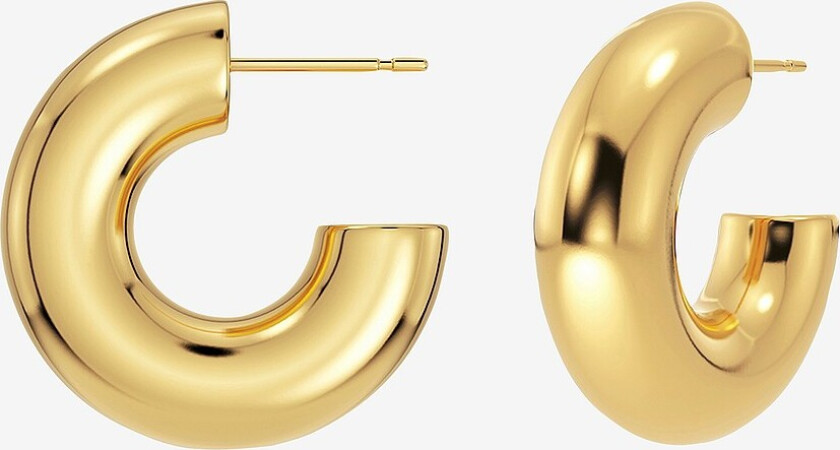 Øredobber Chunky Creoles S - Gull