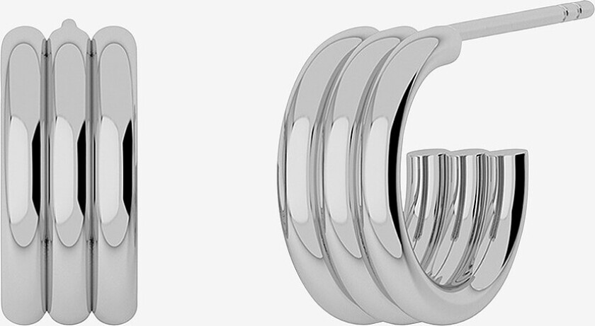 Øreringer Monica Creoles S Steel - Sølv