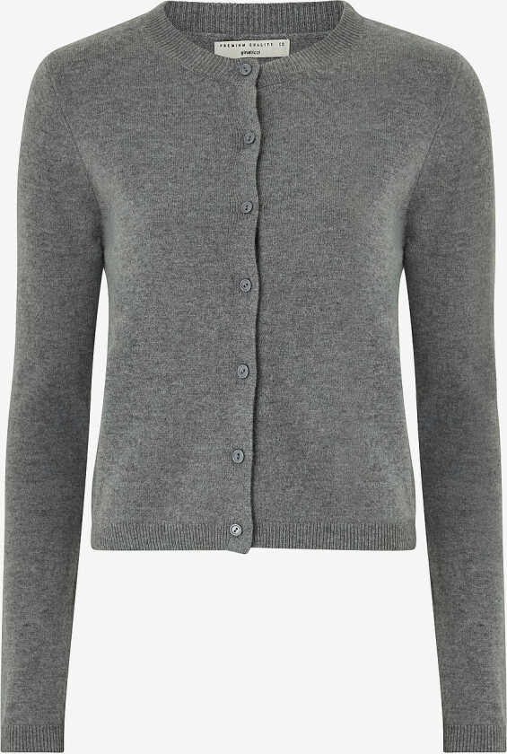 Kardigan Fine Knit Merino Wool - Grå