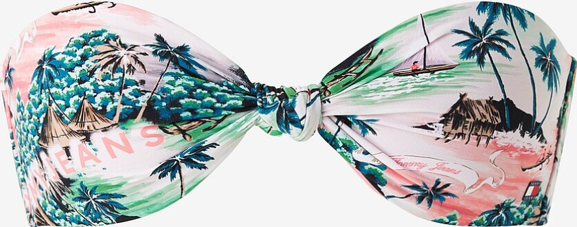 Bikini-BH Bandeau RP Print - Rosa