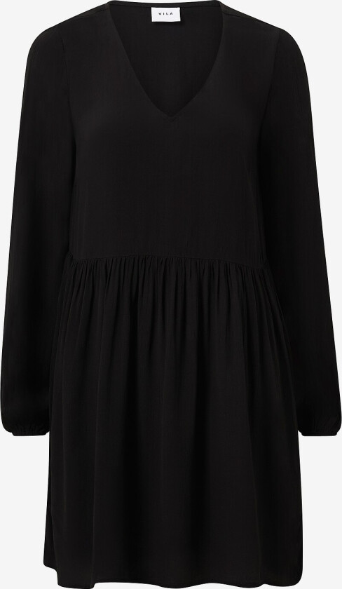 Kjole viFini L/S Short Dress - Svart