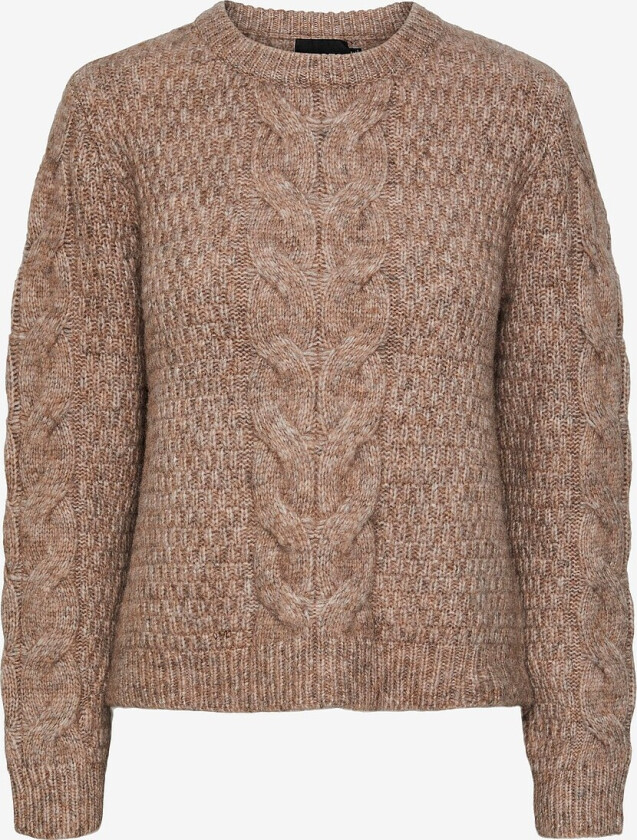 Genser pcNina LS O-neck Knit - Brun
