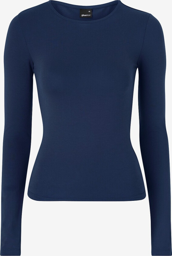 Topp Soft Touch Crew Neck Top - Blå