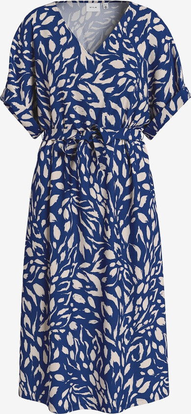 Kjole viLaya Bea V-neck 2/4 Mid Calf Dress - Blå