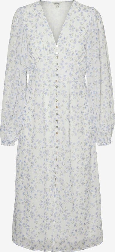 Kjole vmAmalia LS V-neck Calf Dress Vma - Hvit