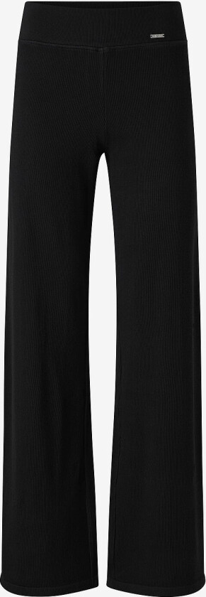 Bukser Ribbed Wool Wide Pants - Svart