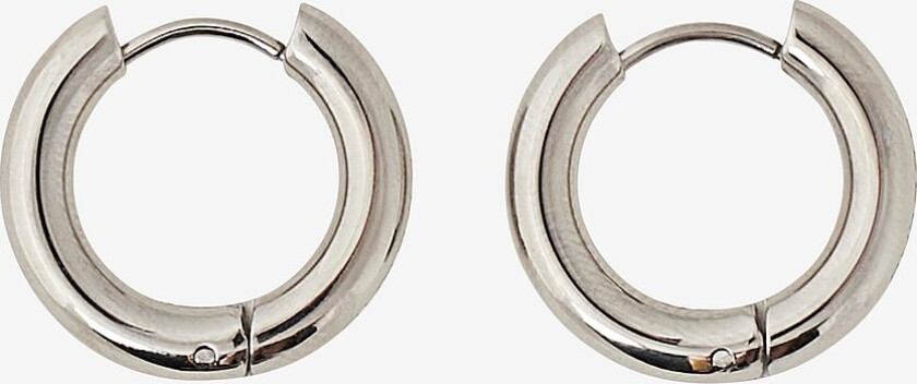 Øredobber Chunky Hoops S Steel - Sølv