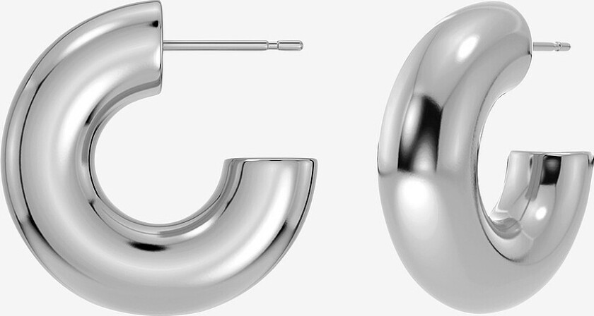 Øredobber Chunky Creoles S - Sølv