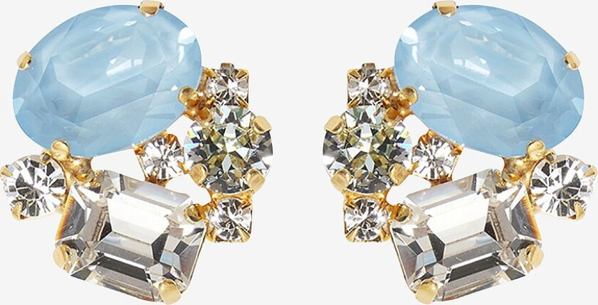 Øredobber Mini Carolina Earrings Gold - Blå