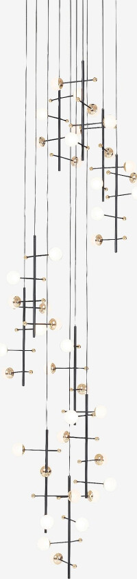 Pendellampe Trapez 280cm - Svart