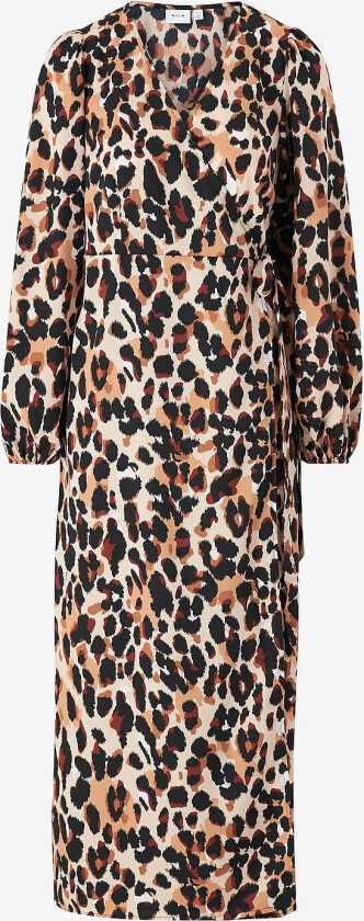 Maxikjole viGraffy Long Wrap L/S Dress - Svart