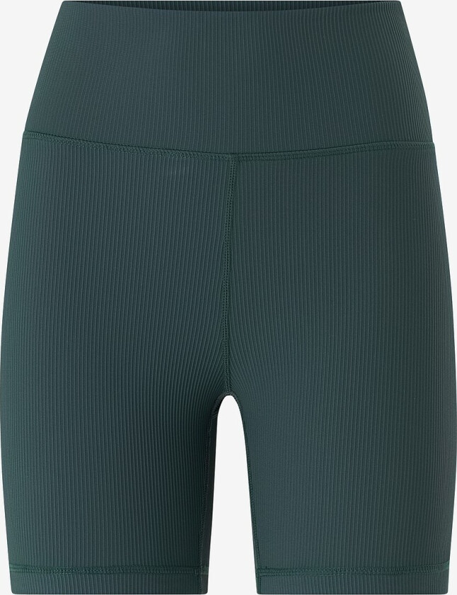 Treningstights Ribbed Performance Midi Biker Shorts - Grønn