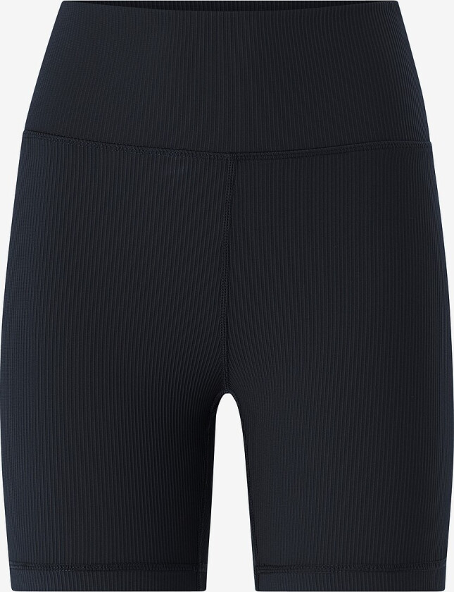 Treningstights Ribbed Performance Midi Biker Shorts - Svart