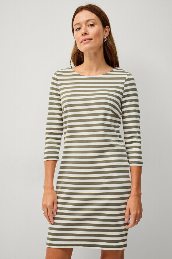 Kjole viNinny 3/4 O-neck Dress - Grønn
