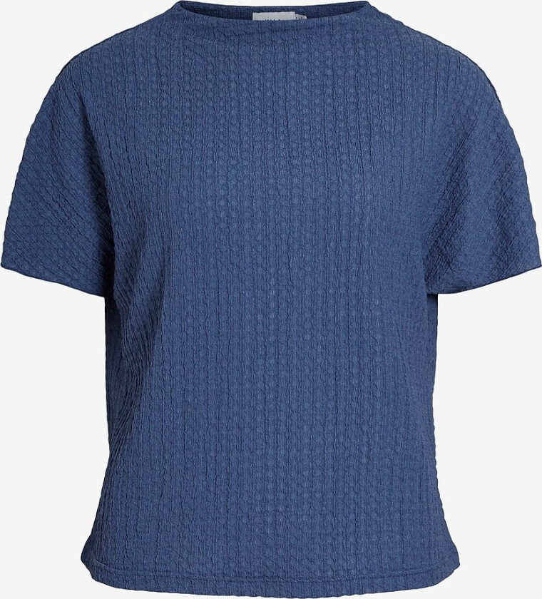 Topp viBelinda Funnel Neck S/S Top - Blå