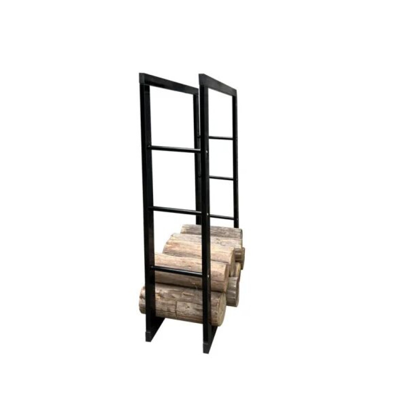 Vedstabler 60x25x100cm Sort Stål