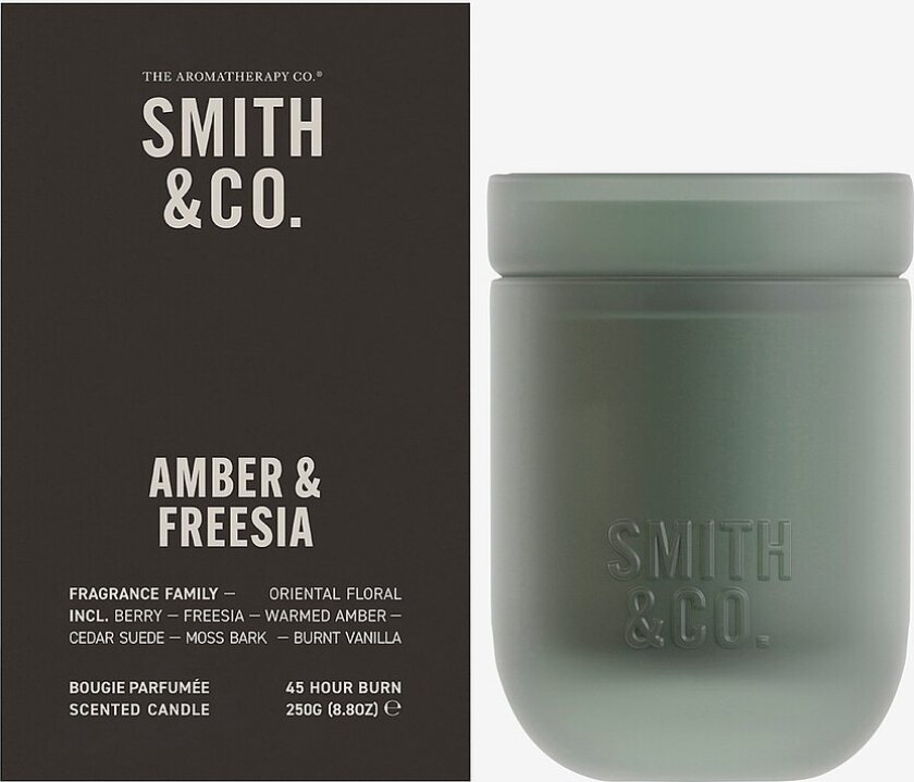 Amber & Freesia Scented Candle 250 g 50 timer