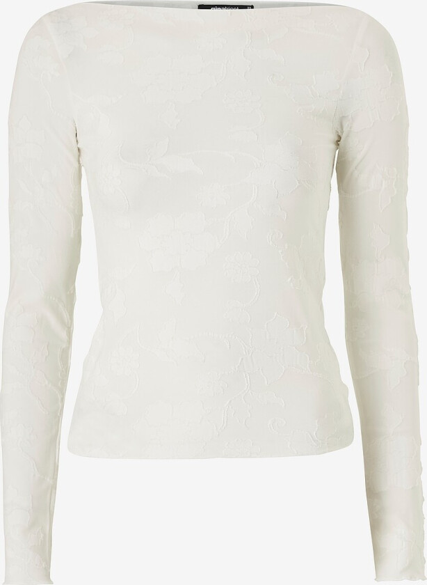 Topp Boatneck Top - Hvit