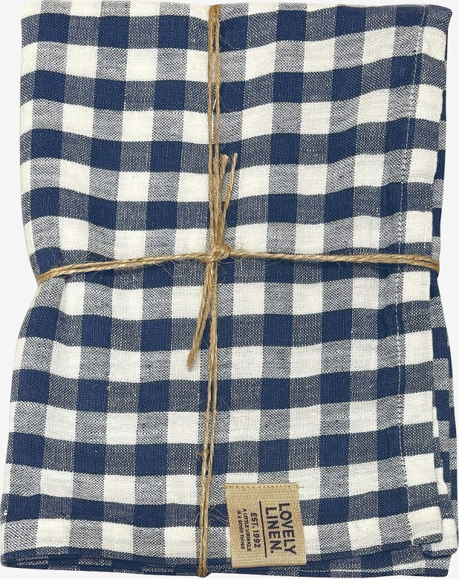 Kjøkkenhåndkle Misty i vasket lin - Blå