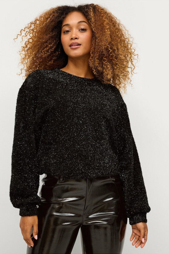Genser Glitter Sweater - Svart