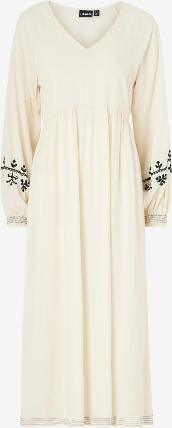 Maxikjole pcAdelia LS Long Dress BC - Beige