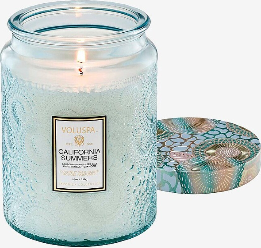 California Summers- Large Embossed Jar Candle 100H