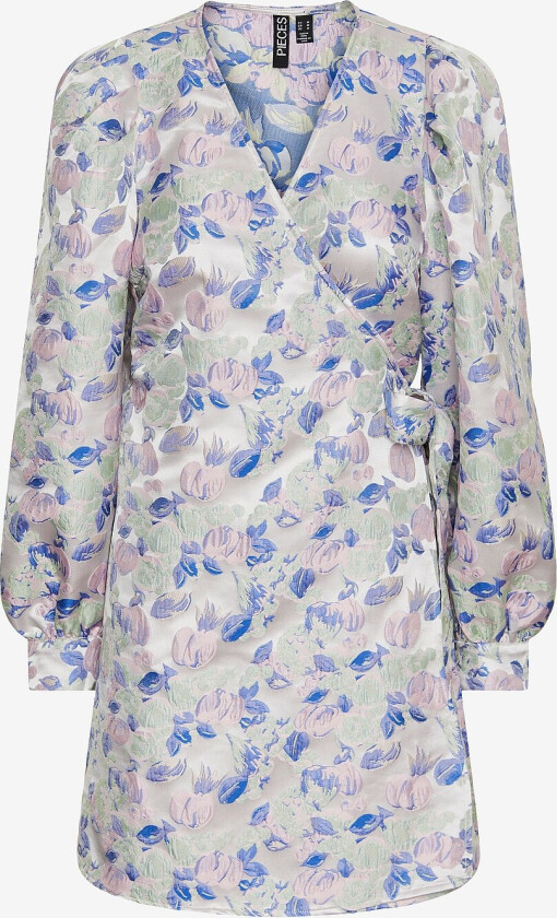 Omslagskjole pcTilly LS Wrap Dress - Blå