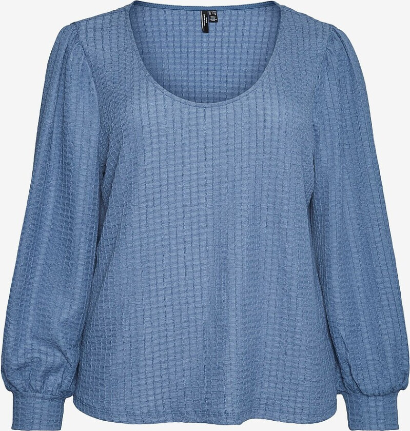 Topp Vmcbelita LS U-neck Top Jrs Curve - Blå