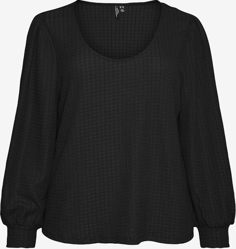Topp Vmcbelita LS U-neck Top Jrs Curve - Svart