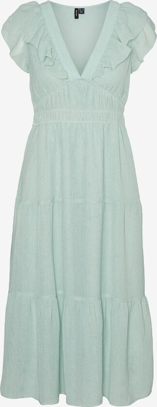 Kjole vmEmilie Capsleeve Calf Dress Wvn - Grønn