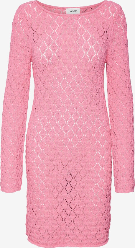 Kjole vmEvelyn LS Short Crochet Dress - Rosa