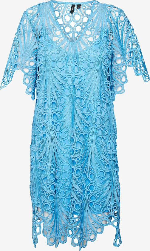 Blondekjole vmNikki Lace 2/4 Short Dress Wvn - Blå