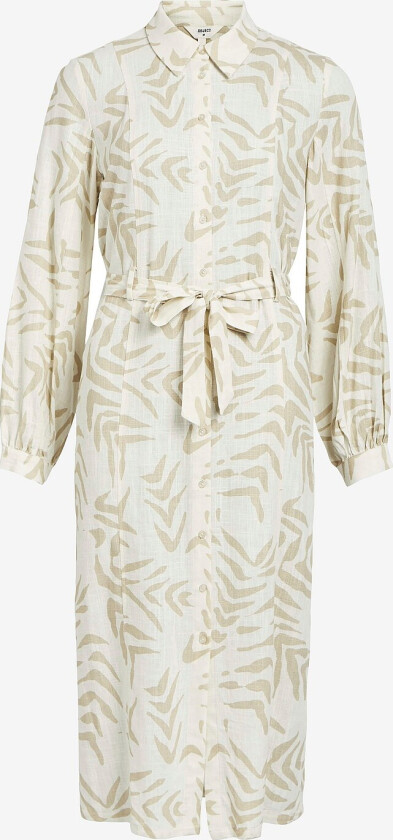 Kjole objEmira Tilda L/S Shirt Dress 131 - Beige
