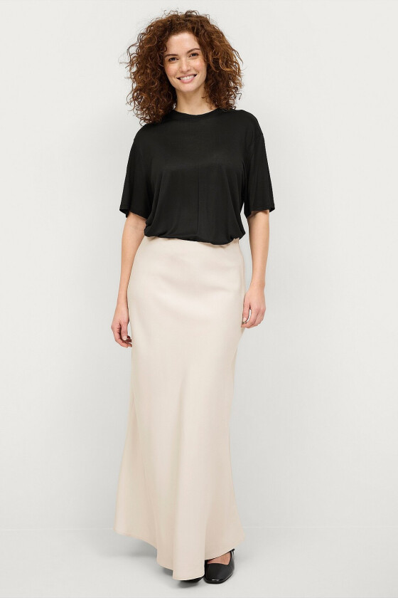 Skjørt Viscose Maxi Skirt - Beige