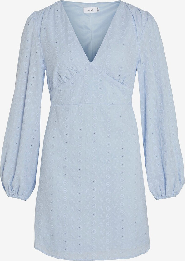 Kjole viMalina L/S Short Dress - Blå