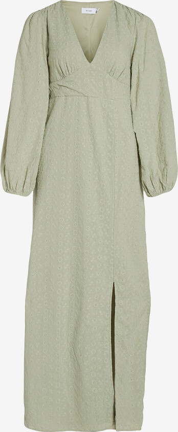 Maxikjole viMalina L/S Maxi Dress - Grønn